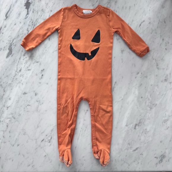 Pottery Barn Kids Other - PBK Jack - O - Lantern Pumpkin 18-24 Months Playsuit Footie Romper Pottery Barn